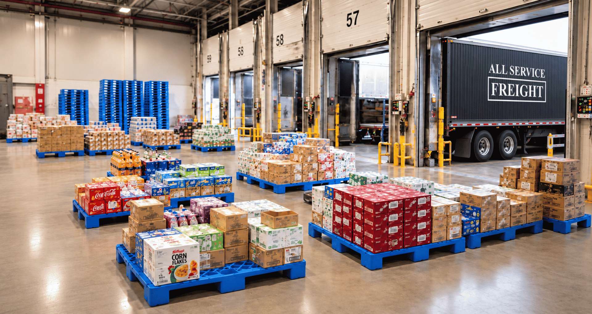 Food and beverage freight transportation and distribution